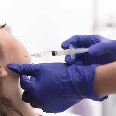 Woman getting BOTOX